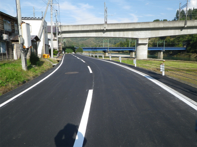 中山竜光堀之内線 県単舗装道補修工事竣工